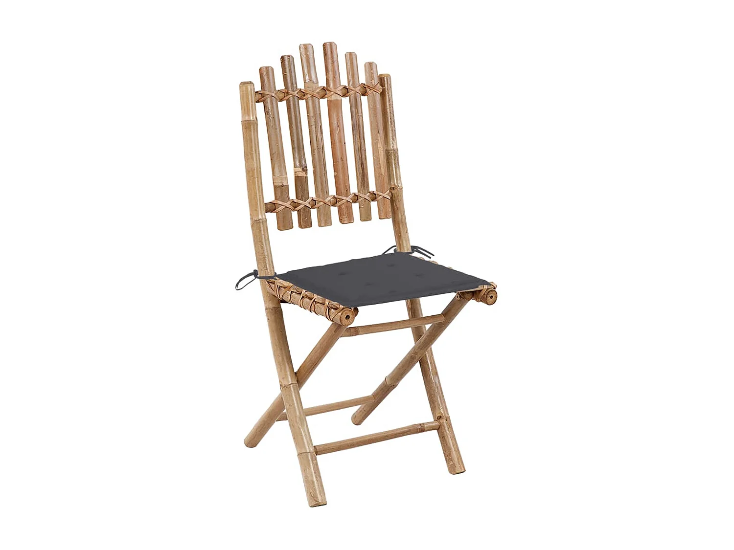 Blaire  Mobilier à dîner d'extérieur pliable 5 pcs avec coussins bambou