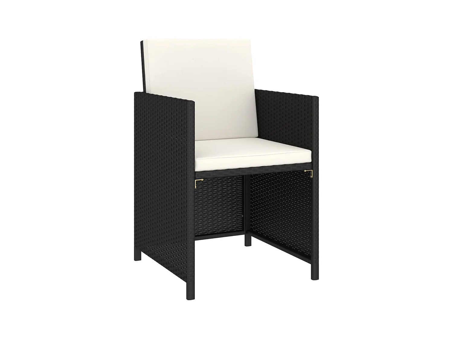 Sylara  Salon de jardin 6 pcs avec coussins Résine tressée Noir