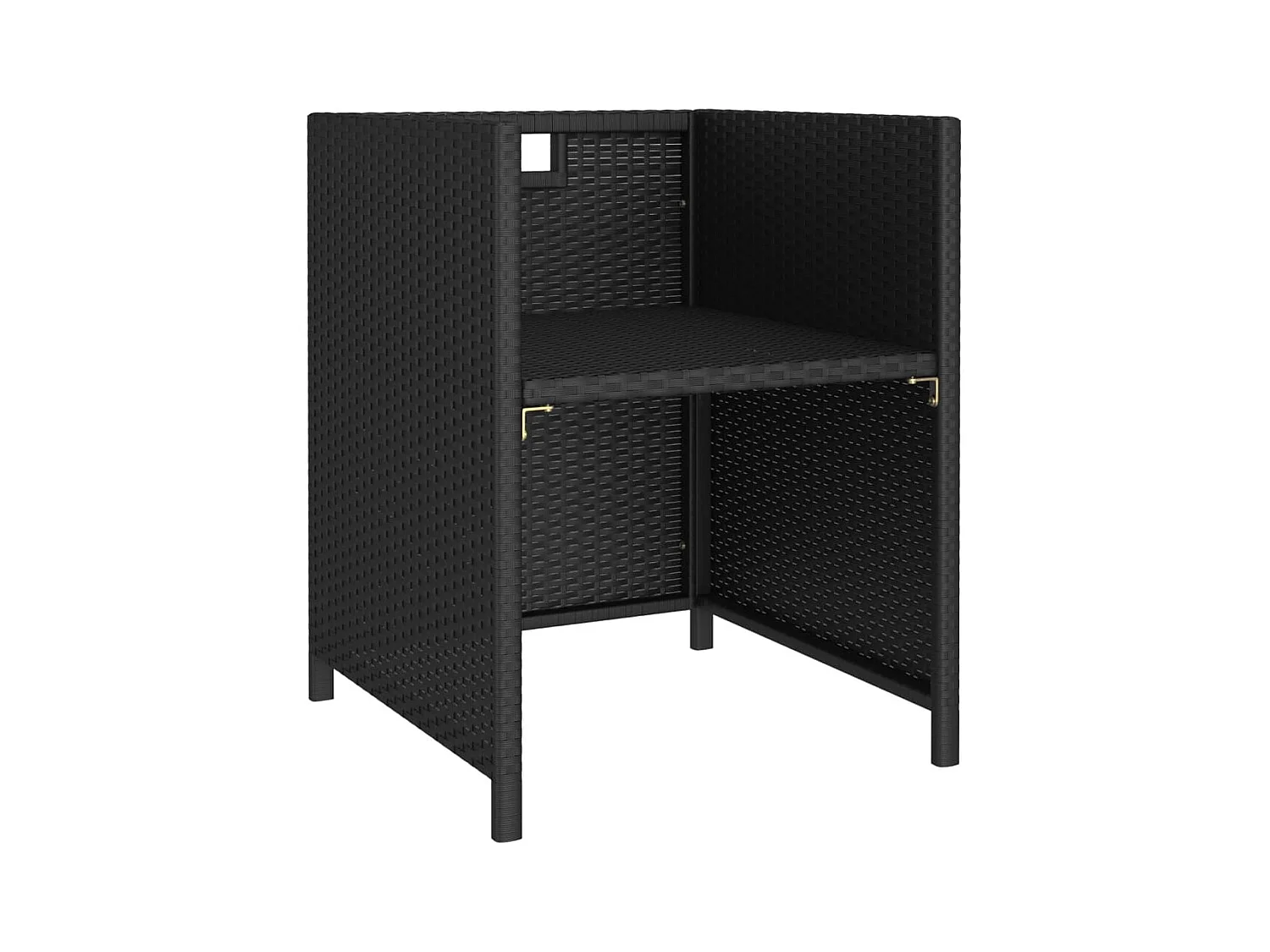 Sylara  Salon de jardin 6 pcs avec coussins Résine tressée Noir