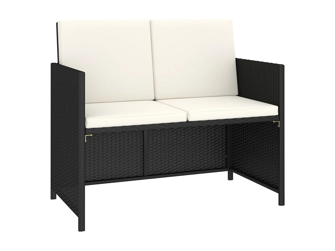 Sylara  6-delige Tuinset met kussens poly rattan zwart