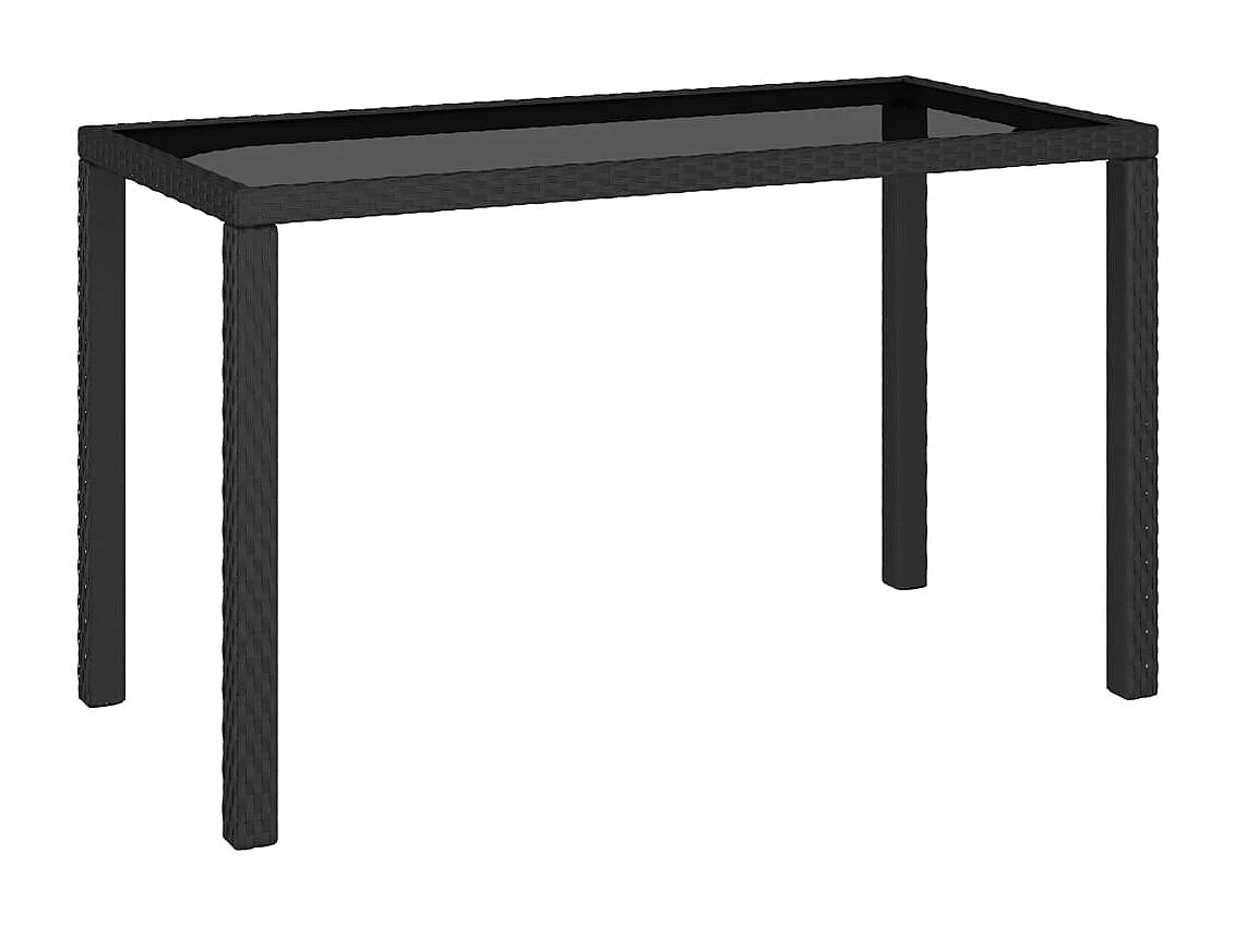Sylara  Set comedor de jardín 6 piezas y cojines ratán sintético negro