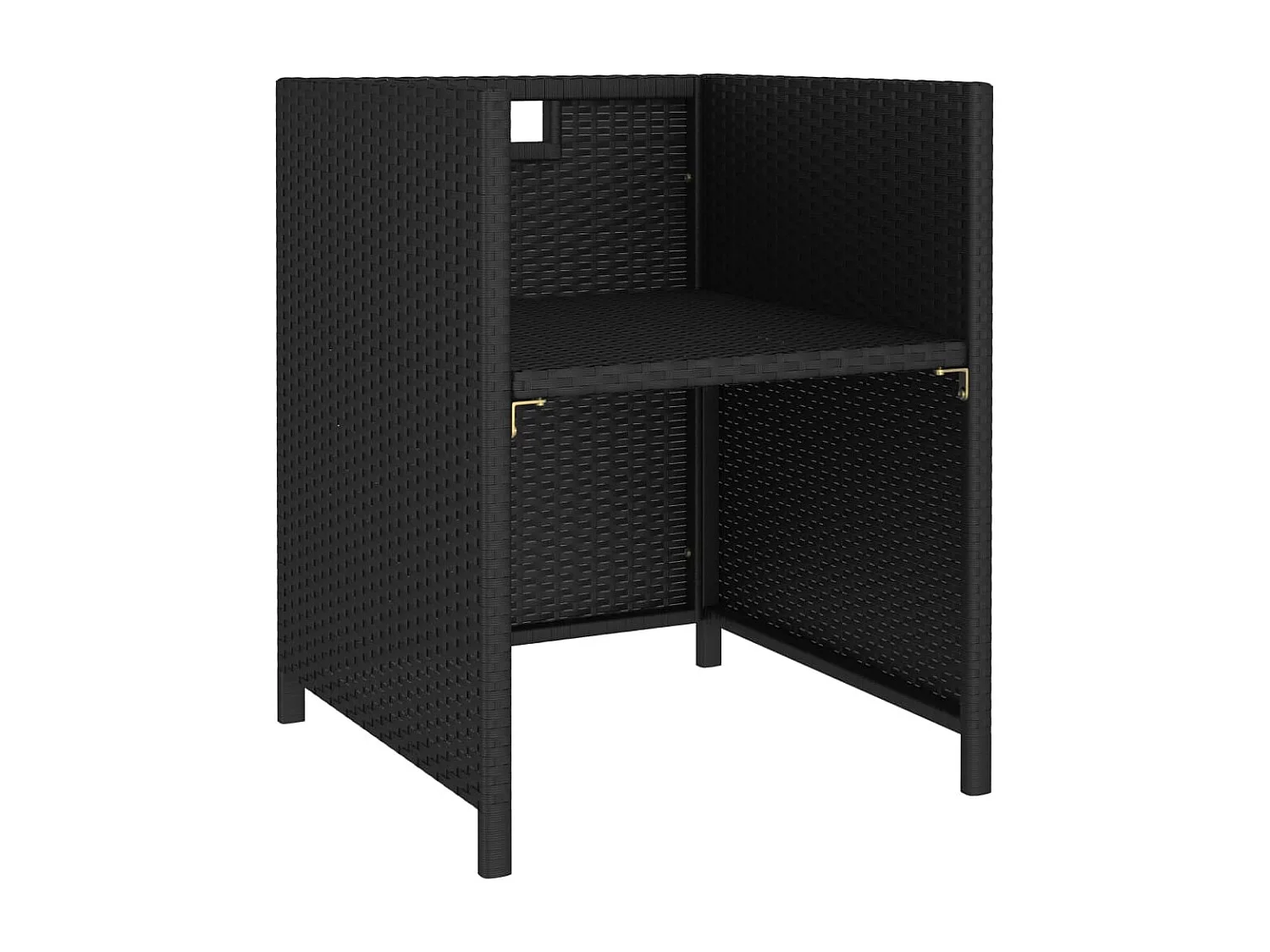 Sylara  Set comedor de jardín 6 piezas y cojines ratán sintético negro