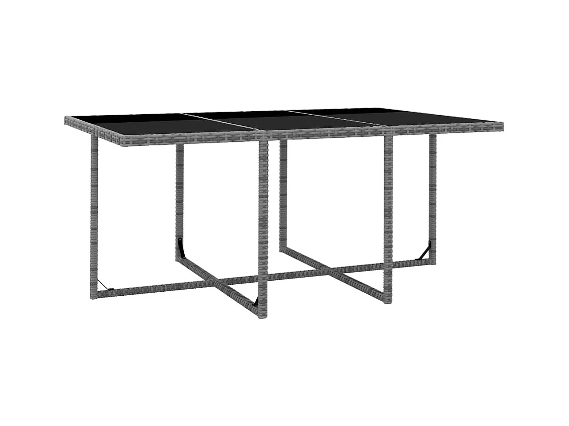 Ilran  11-delige Tuinset met kussens poly rattan grijs