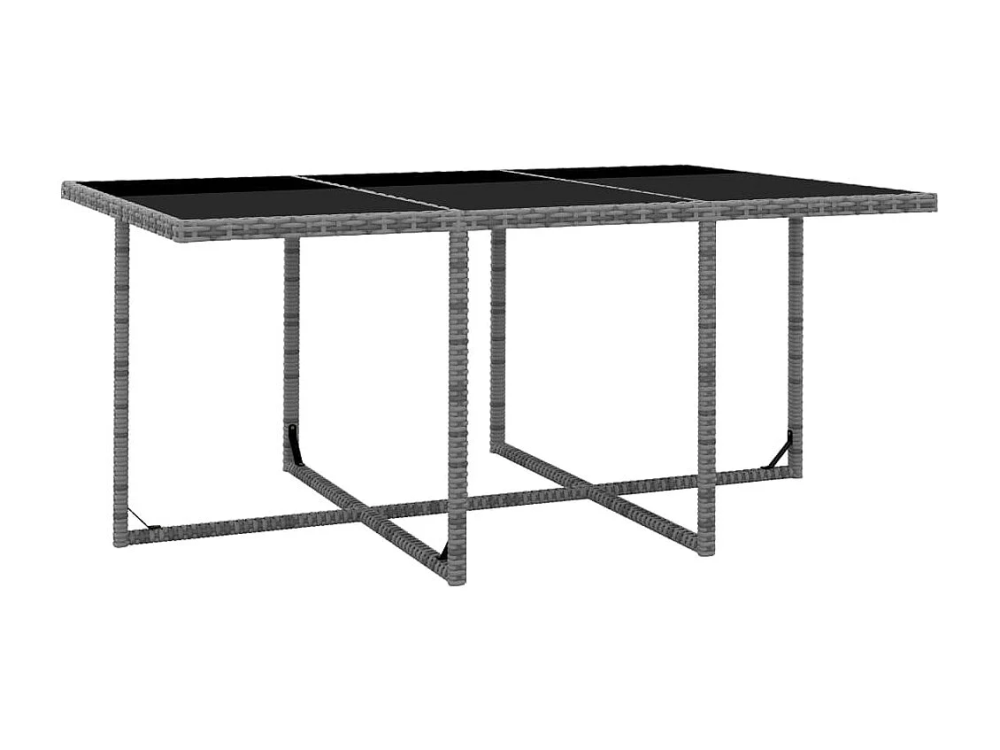 Ilran  11-delige Tuinset met kussens poly rattan grijs