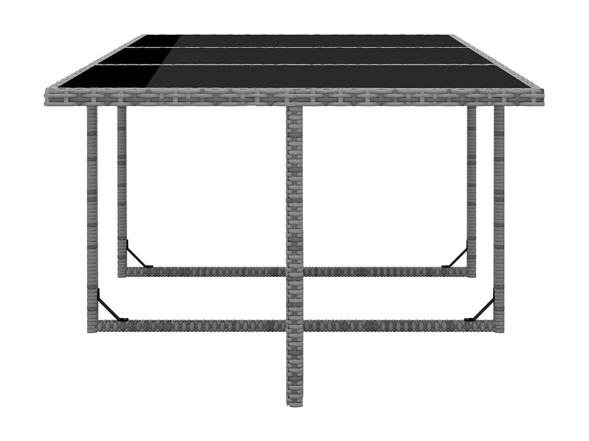 Ilran  11-delige Tuinset met kussens poly rattan grijs