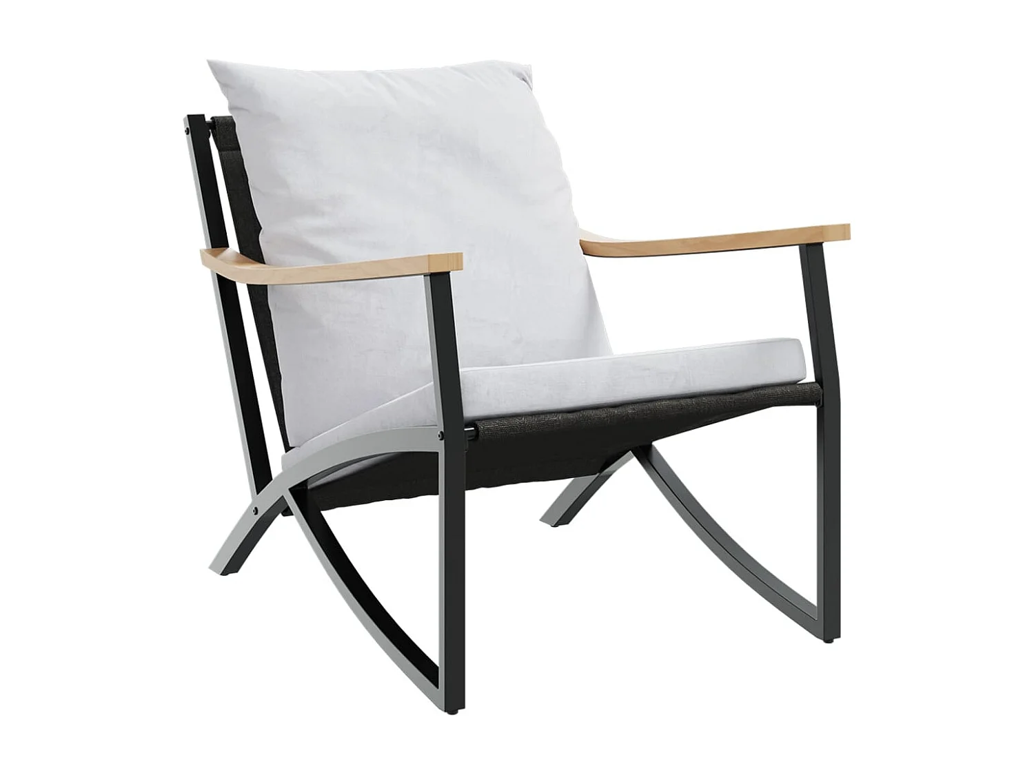 Nathan James  4-delige Balkonset met kussens staal zwart