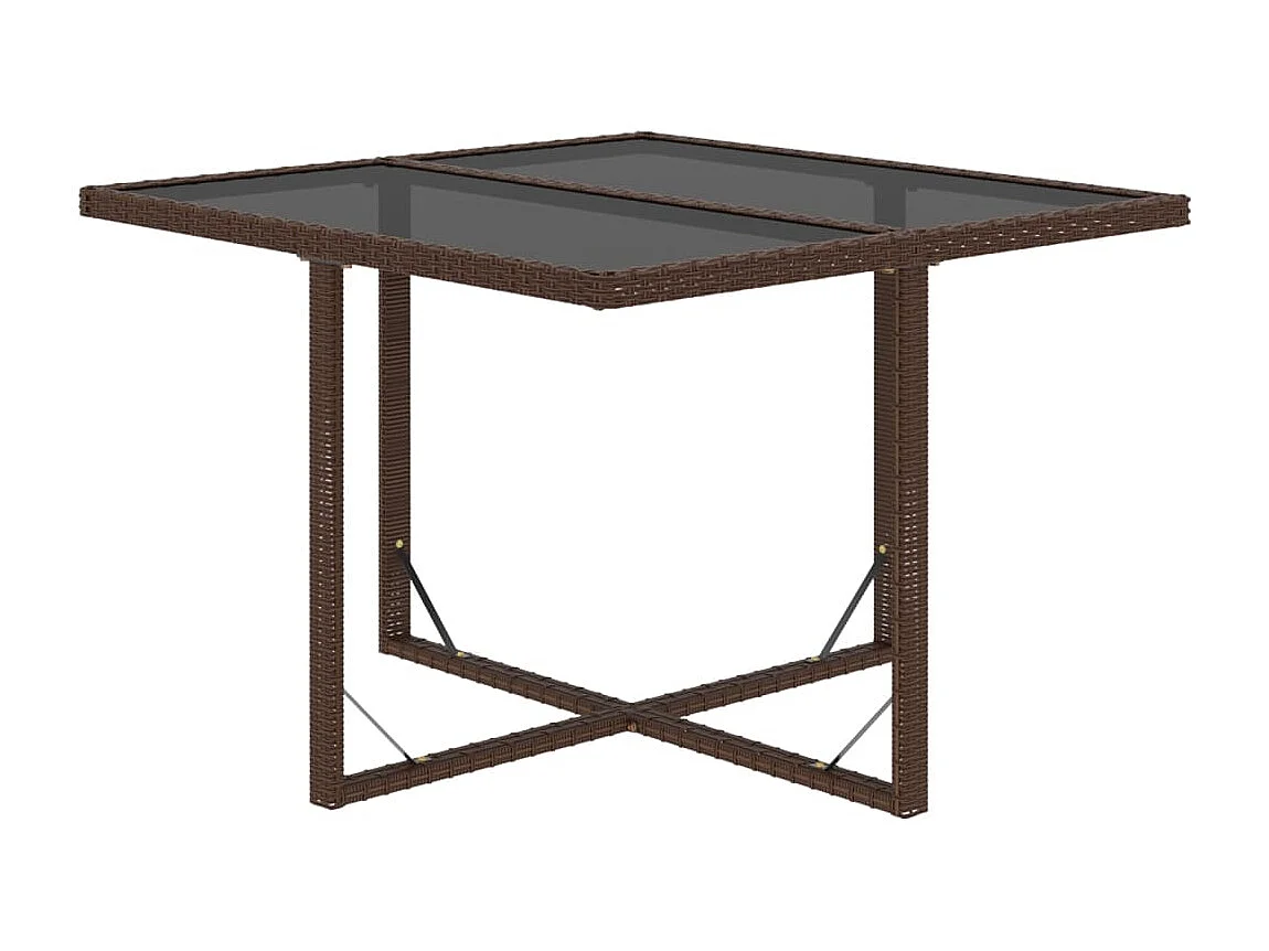 Hugo  5-delige Tuinset met kussens poly rattan bruin