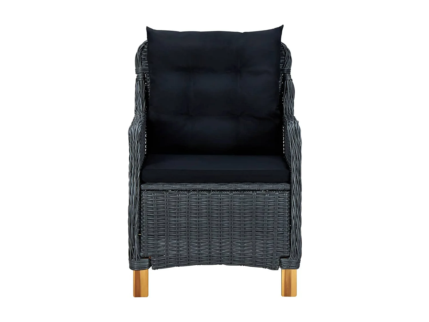 Horsham  9-delige Tuinset met kussens poly rattan donkergrijs