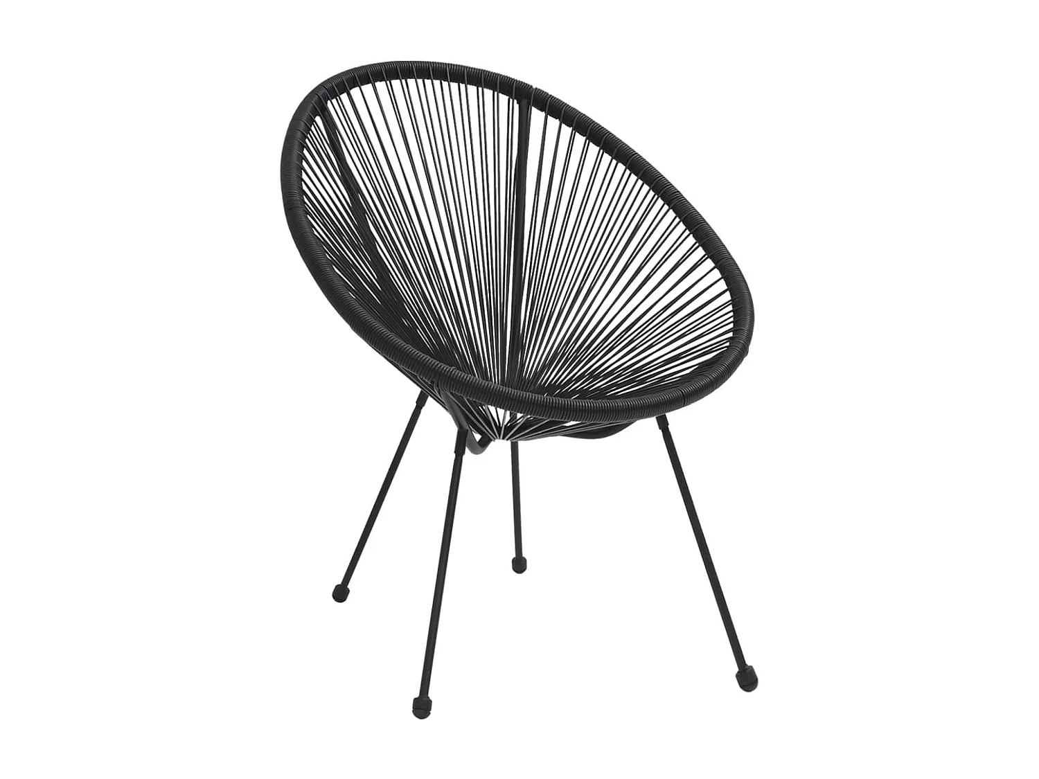 Alba  5-delige Tuinset PVC-rattan zwart