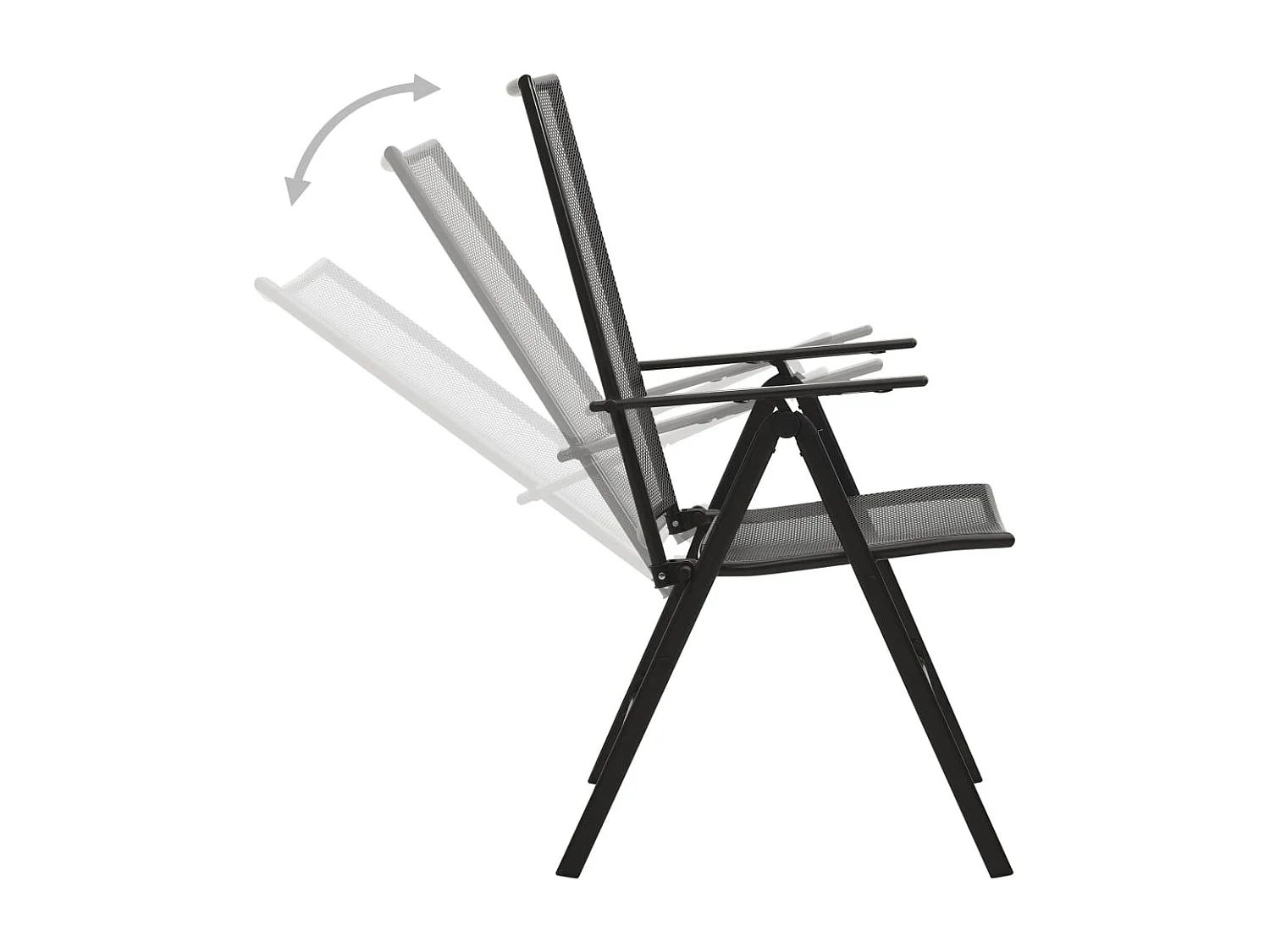 Bollène  Ensemble de chaises de jardin inclinables 7 pcs anthracite