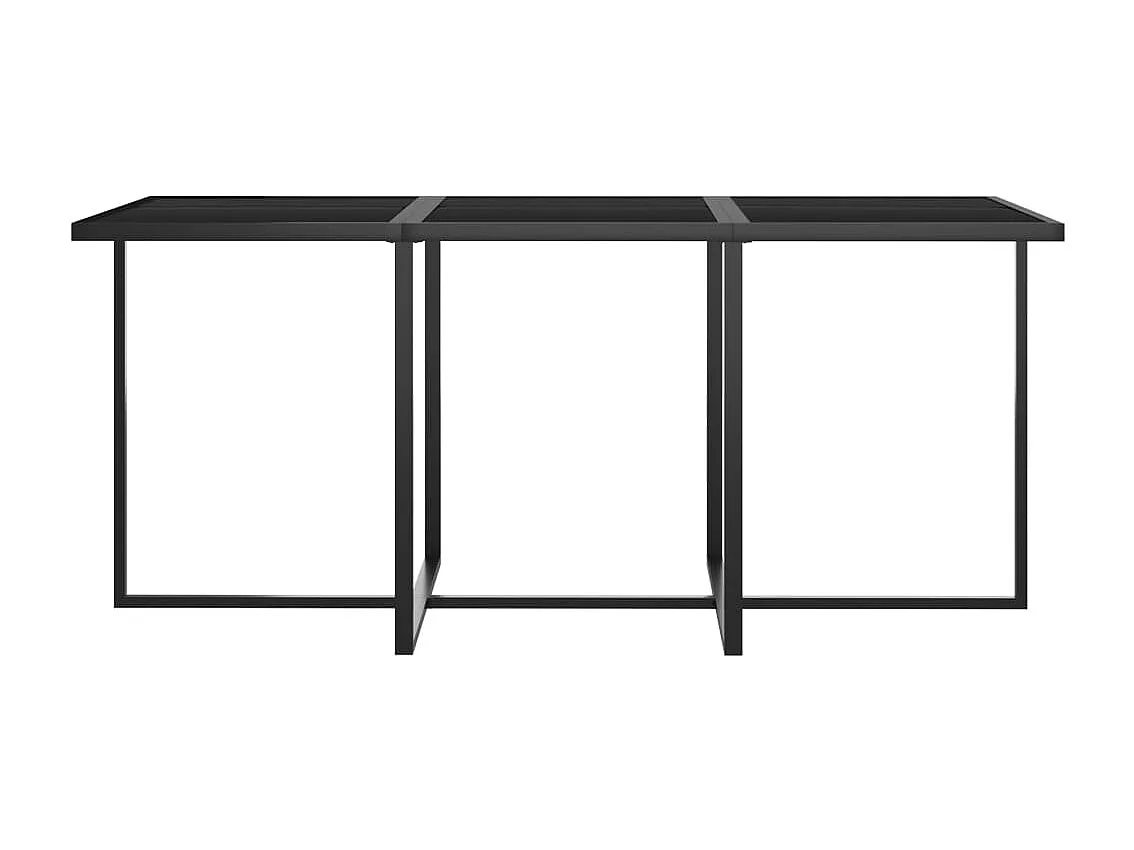 Holly Ann  Salon de jardin 7 pcs avec coussins Résine tressée Gris