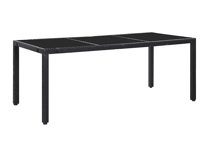 Peylar  9-delige Tuinset poly rattan zwart