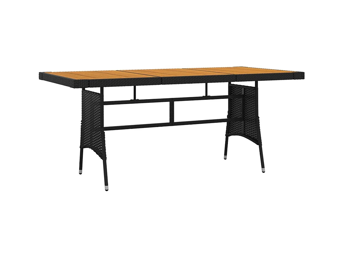 Georgetown  Mobilier à dîner d'extérieur 7 pcs Résine tressée Noir