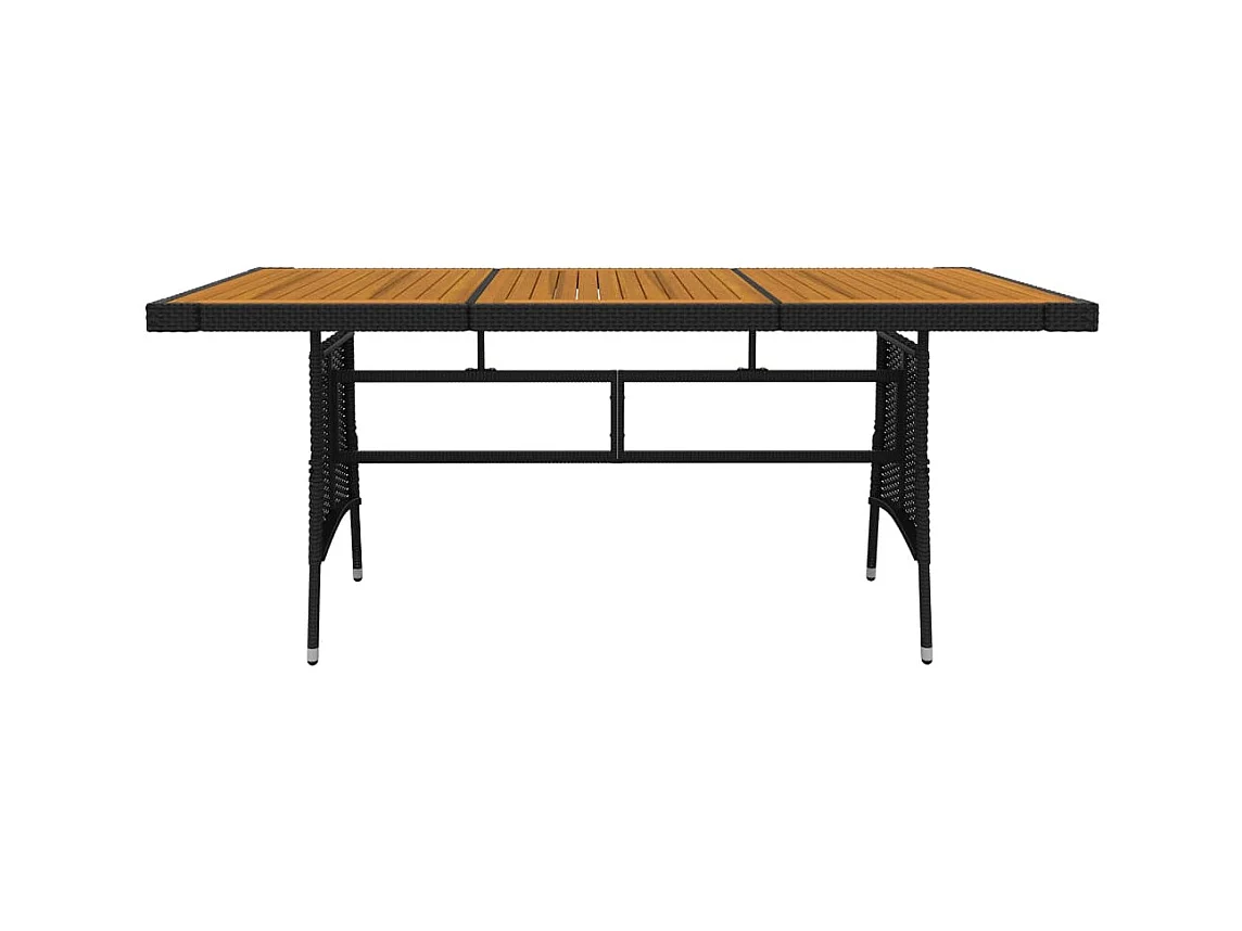 Georgetown  Mobilier à dîner d'extérieur 7 pcs Résine tressée Noir