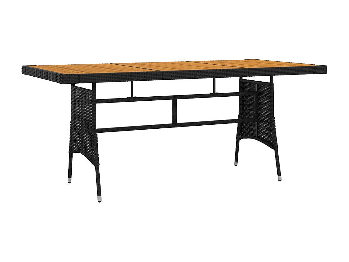 Georgetown  Mobilier à dîner d'extérieur 7 pcs Résine tressée Noir