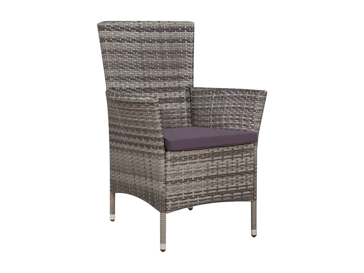 Fea  7-delige Tuinset met kussens poly rattan grijs