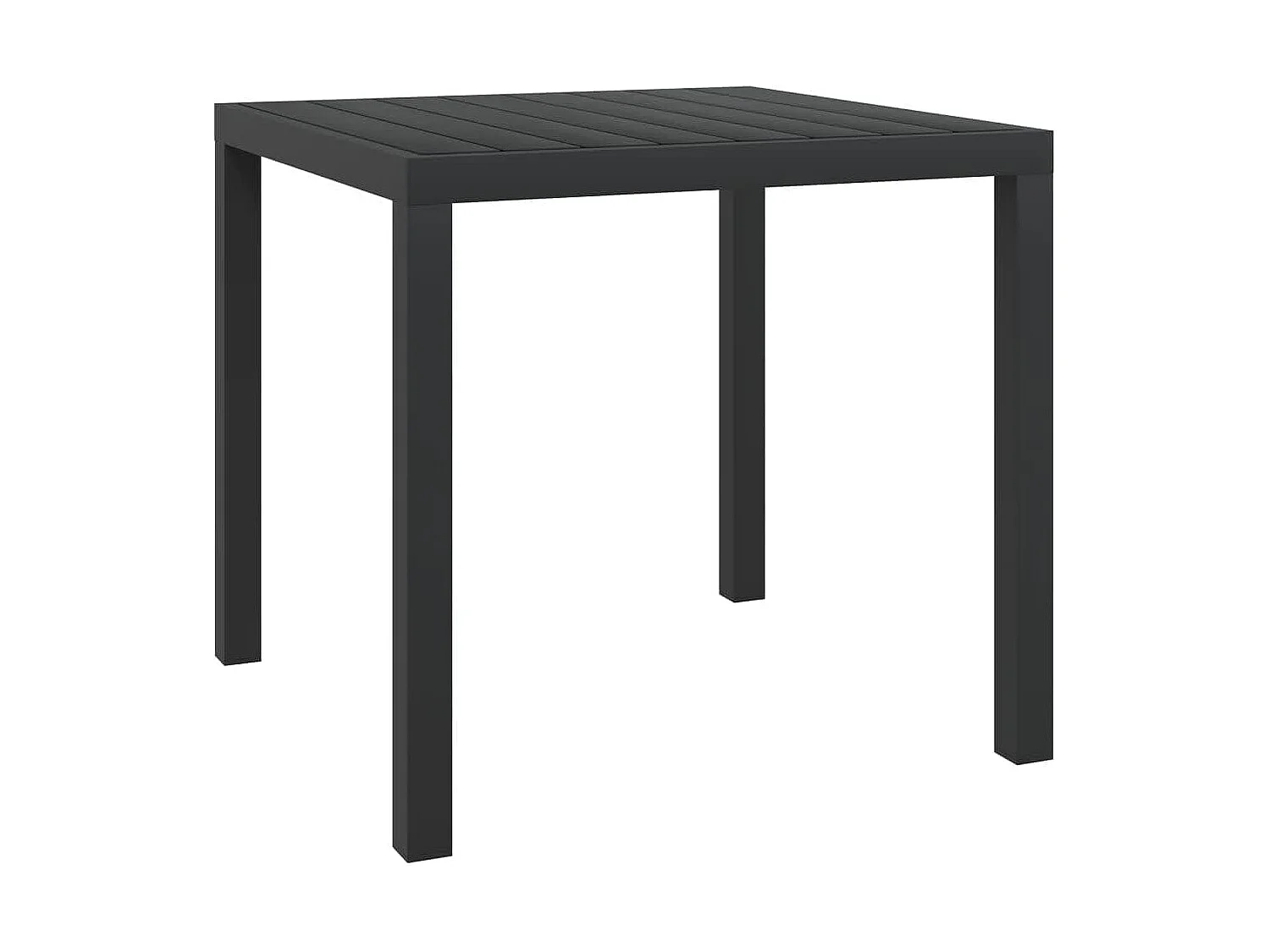 Kelly  Ensemble à dîner de jardin avec coussins 5 pcs poly rotin noir