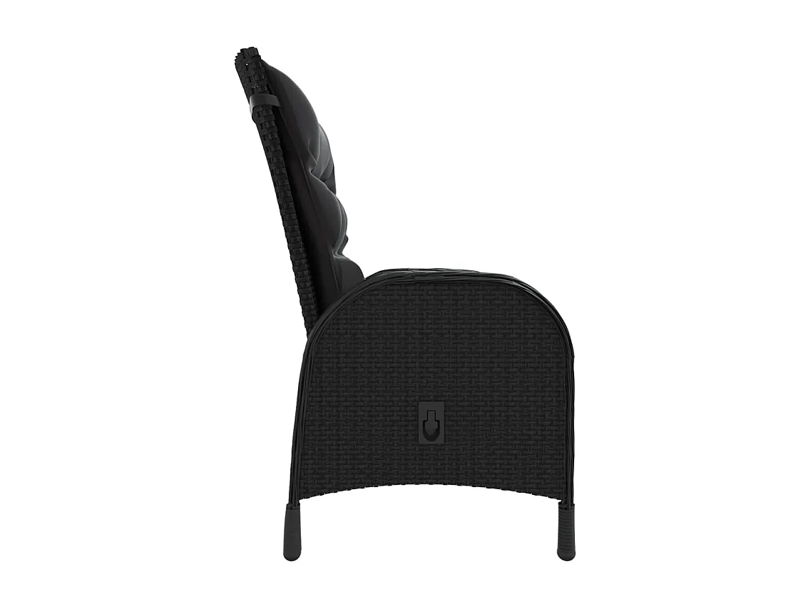 Ortona  Ensemble de bistro de jardin 5 pcs Résine tressée Noir