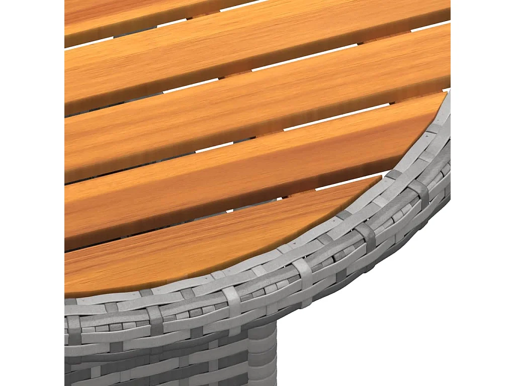 Ortona  Ensemble de bistro de jardin 3 pcs Résine tressée Gris