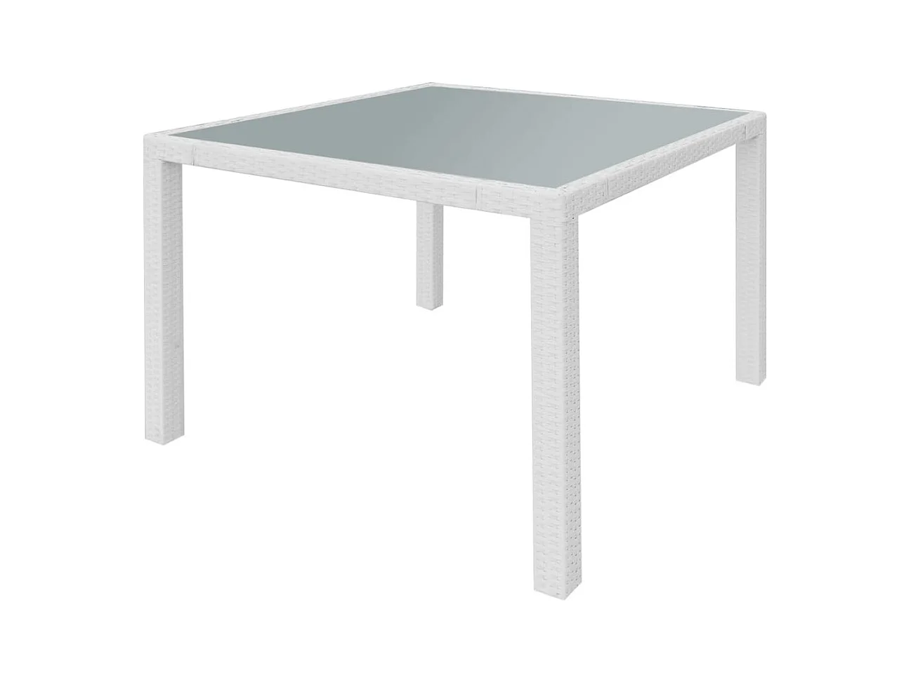 Fea  Salon de jardin 5 pcs Résine tressée Blanc-crème