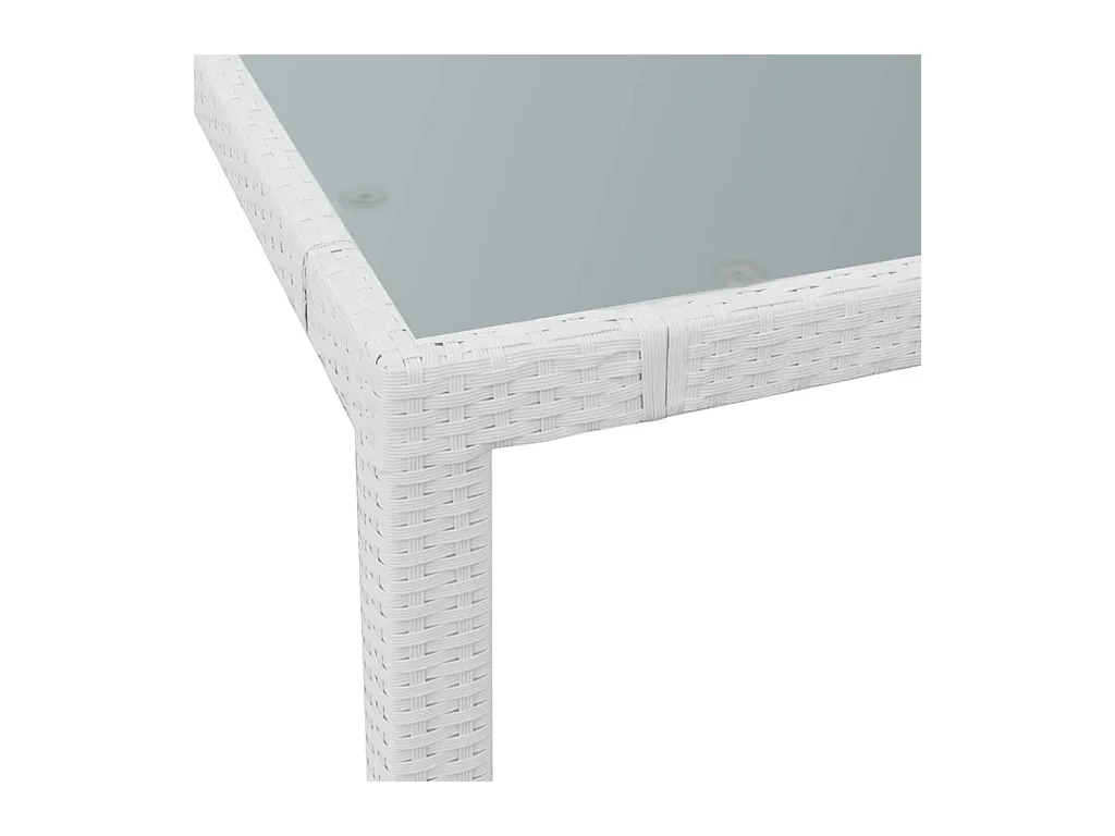 Fea  Salon de jardin 5 pcs Résine tressée Blanc-crème