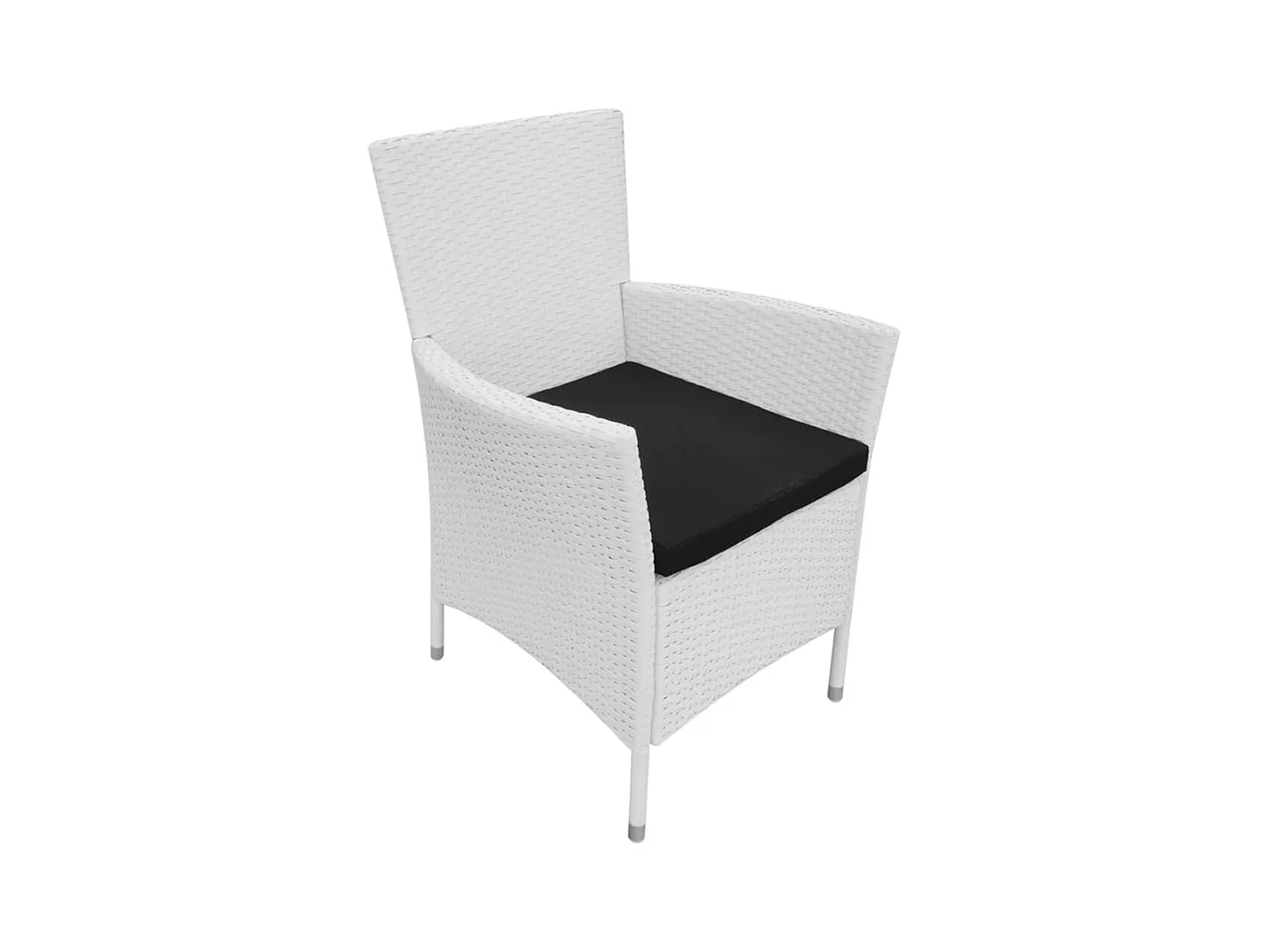 Fea  Salon de jardin 5 pcs Résine tressée Blanc-crème