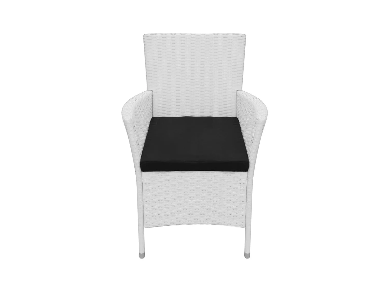 Fea  Salon de jardin 5 pcs Résine tressée Blanc-crème