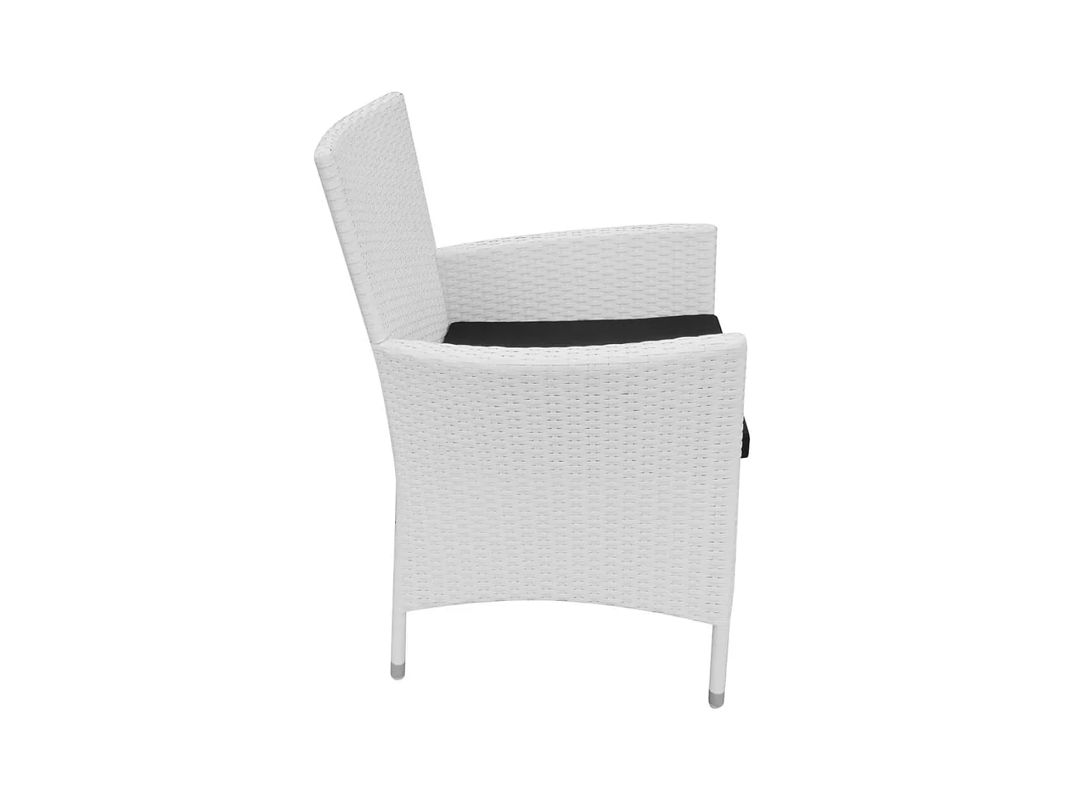 Fea  Salon de jardin 5 pcs Résine tressée Blanc-crème