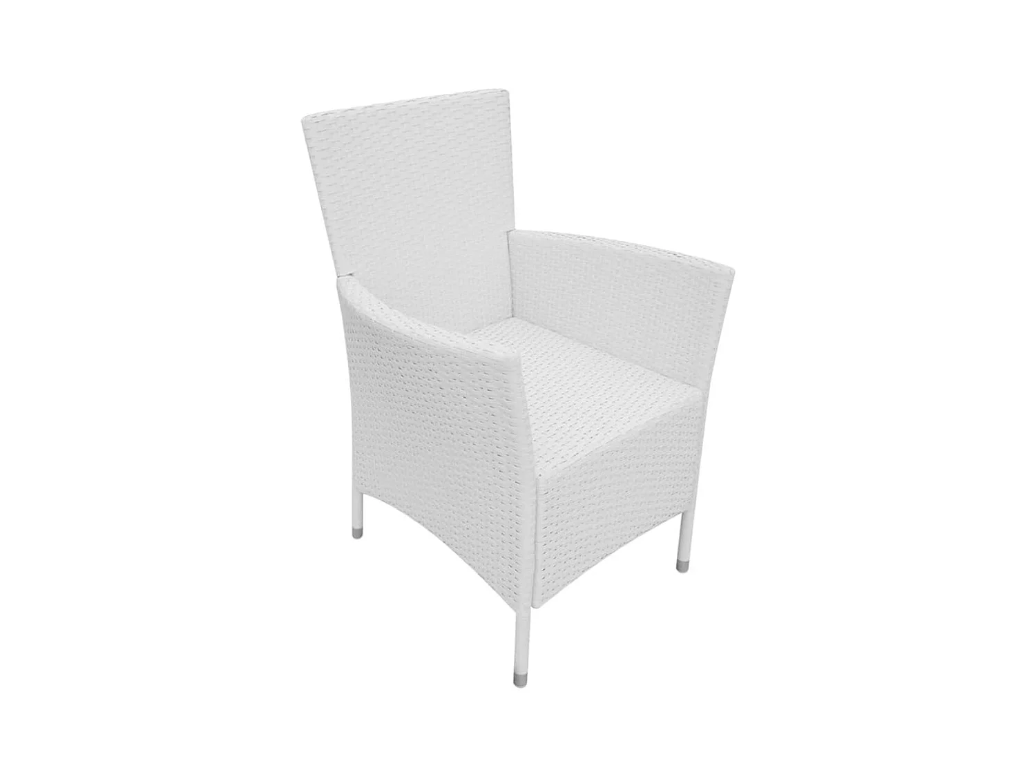 Fea  Salon de jardin 5 pcs Résine tressée Blanc-crème