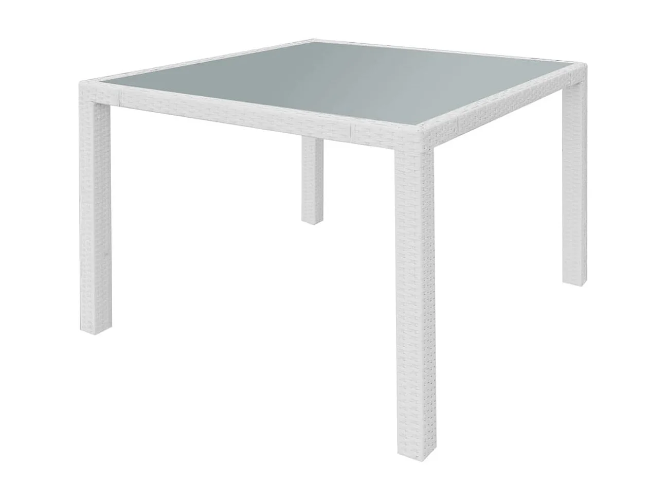 Fea  Salon de jardin 5 pcs Résine tressée Blanc-crème