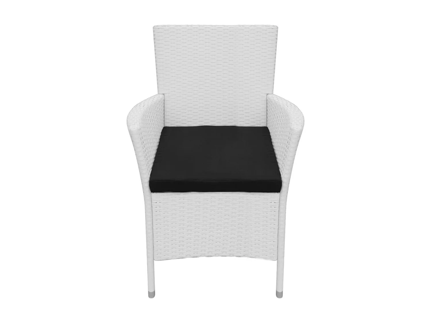 Fea  Salon de jardin 5 pcs Résine tressée Blanc-crème