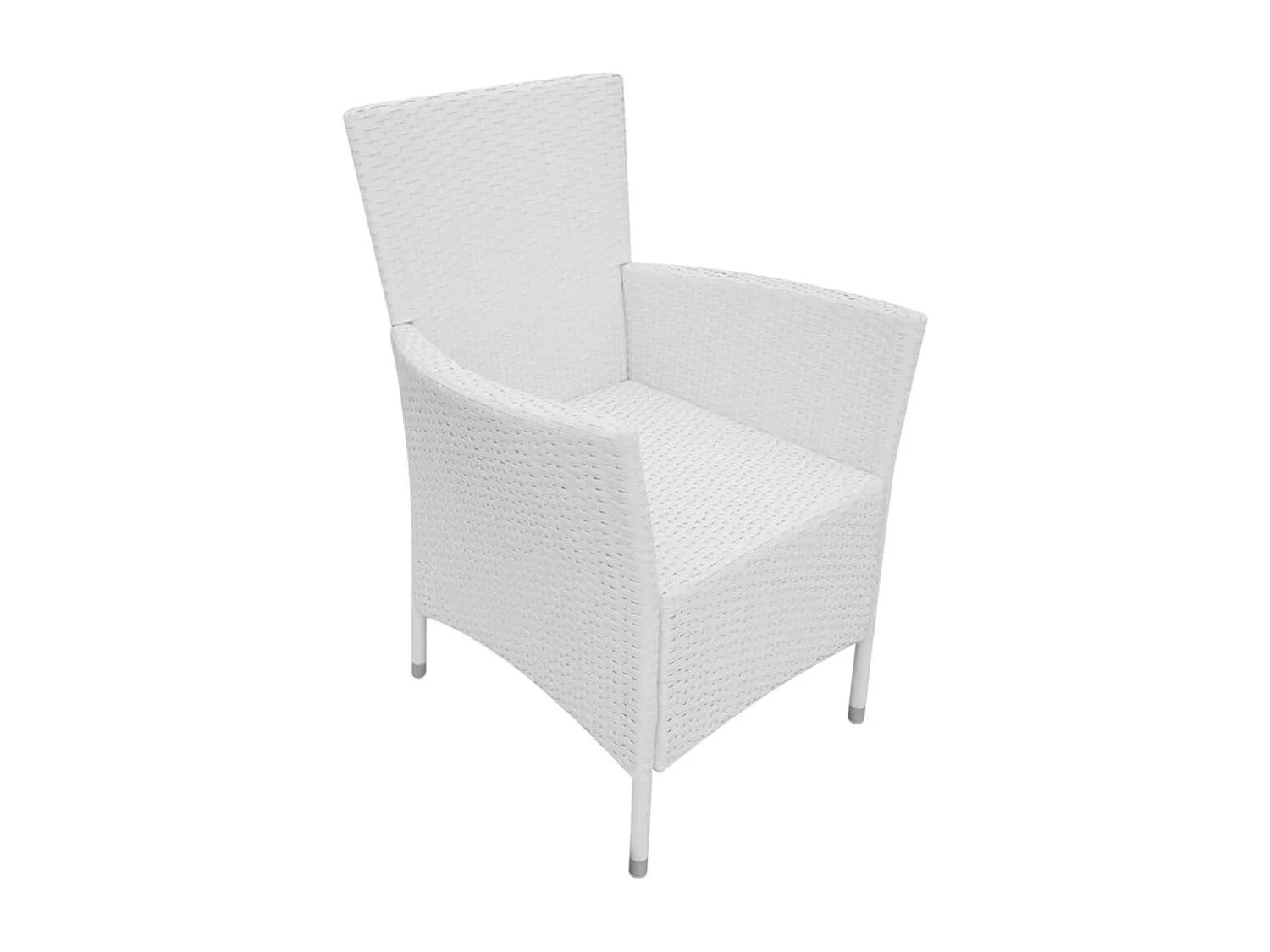 Fea  Salon de jardin 5 pcs Résine tressée Blanc-crème