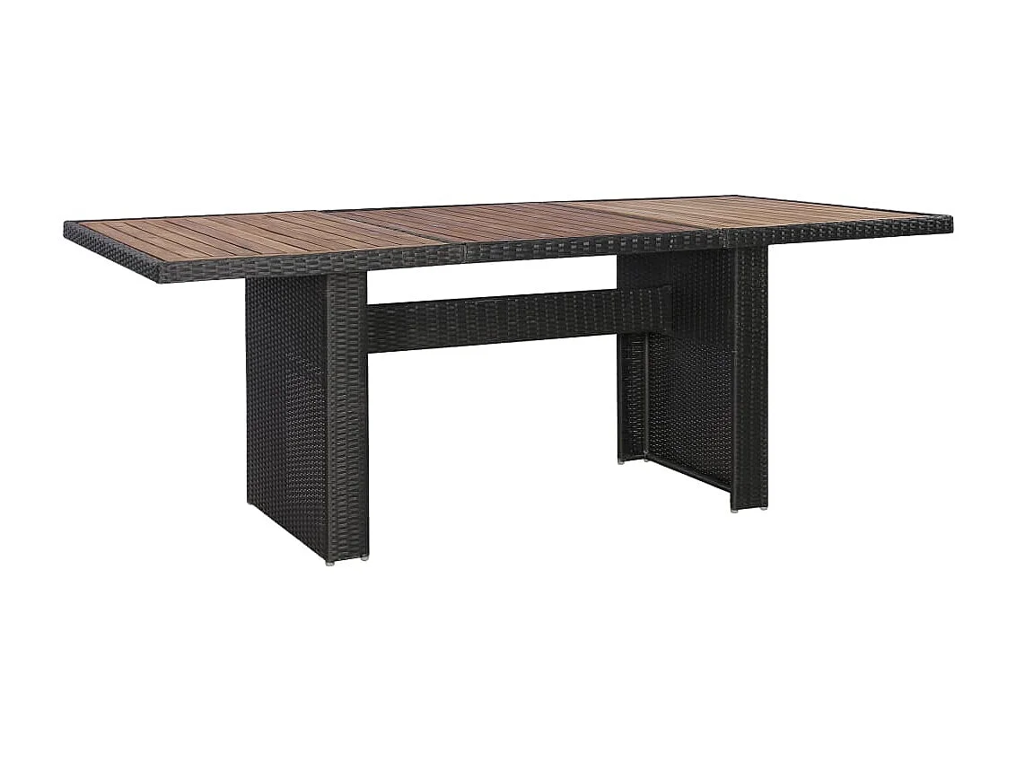 Garden Furniture -  7-delige Tuinset met kussens poly rattan zwart