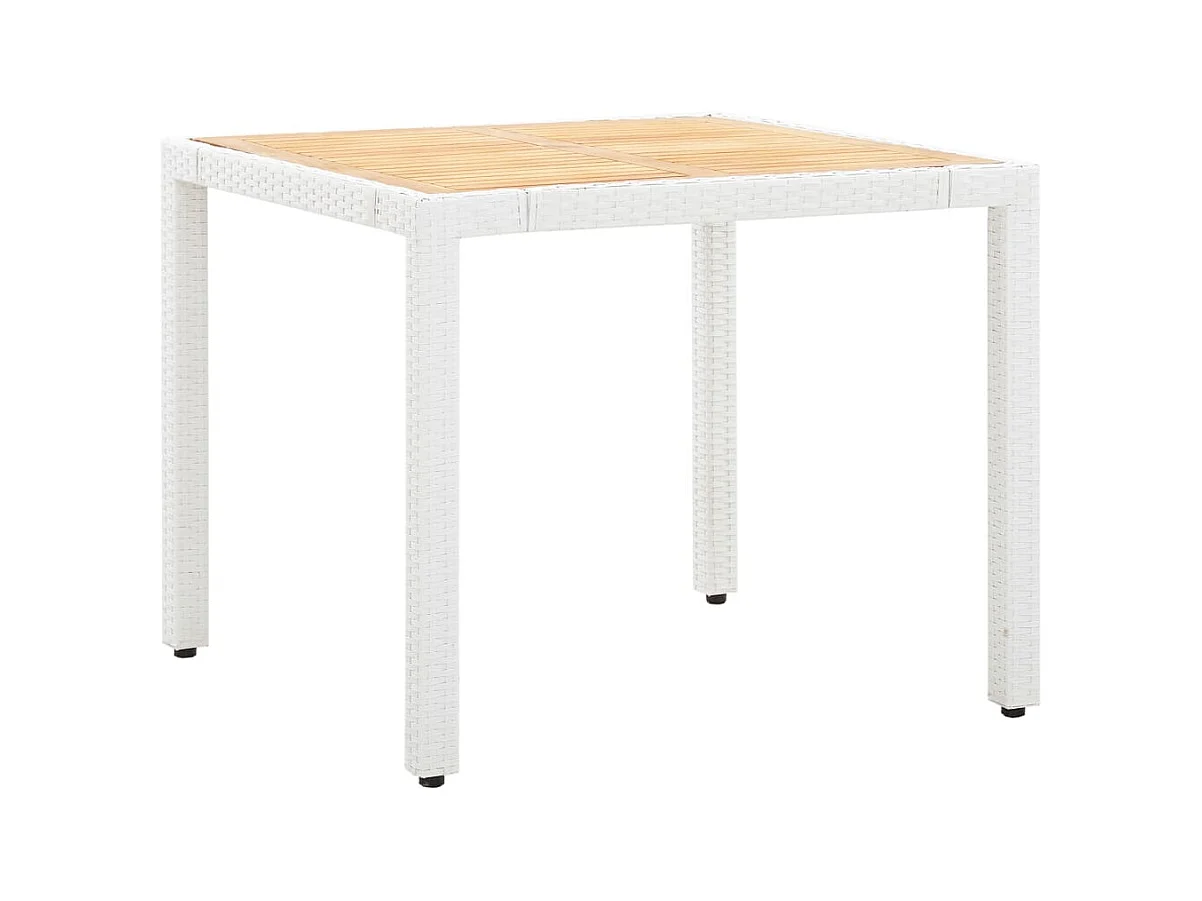 Varen  Salon de jardin 5 pcs résine tressée blanc