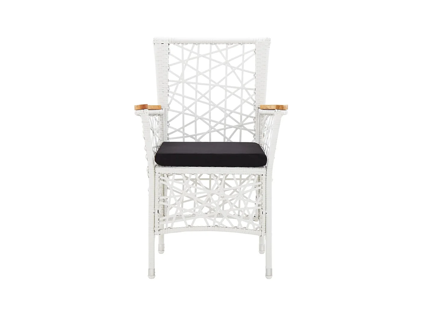 Varen  Salon de jardin 5 pcs résine tressée blanc