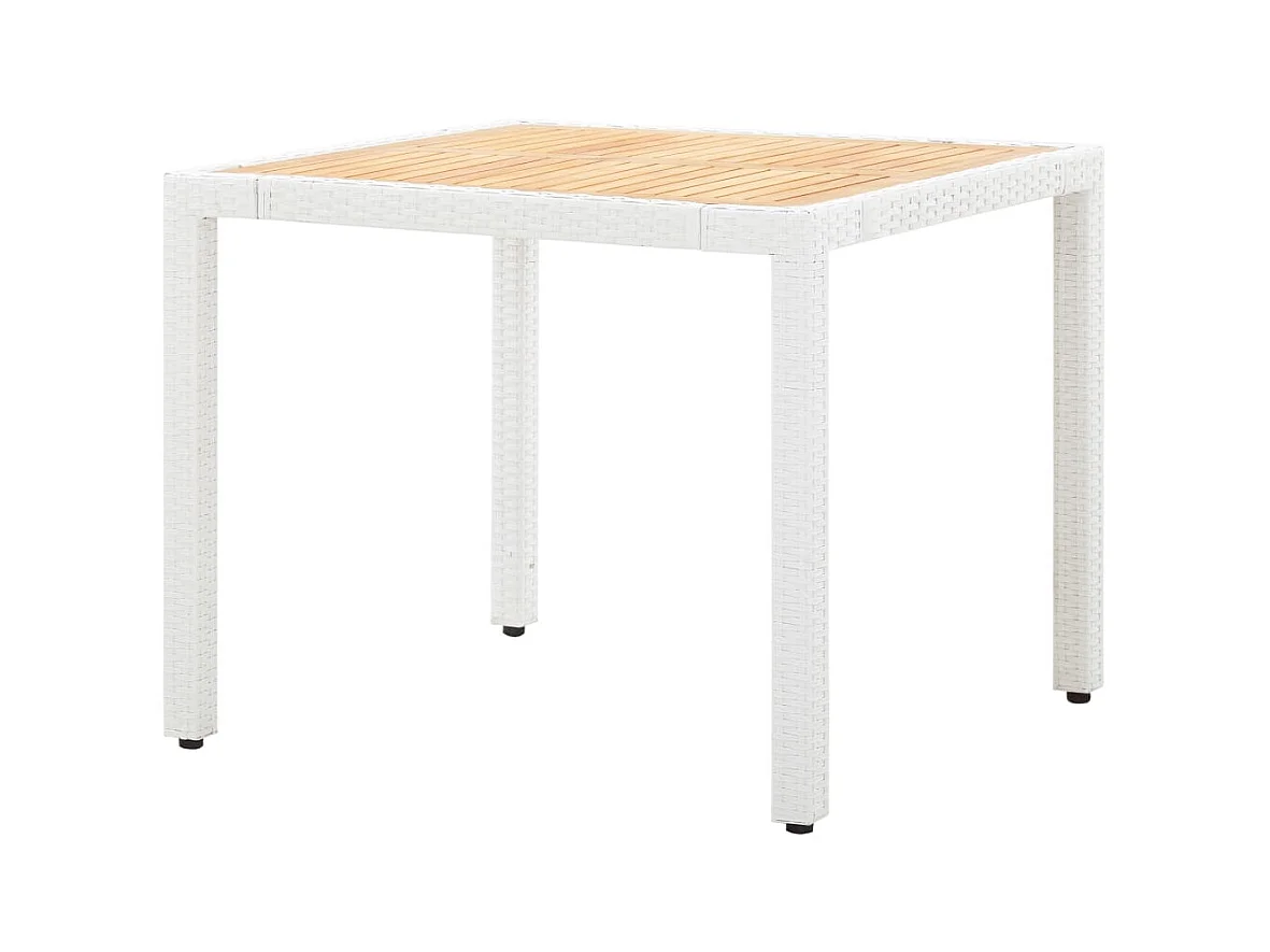 Varen  Salon de jardin 5 pcs résine tressée blanc