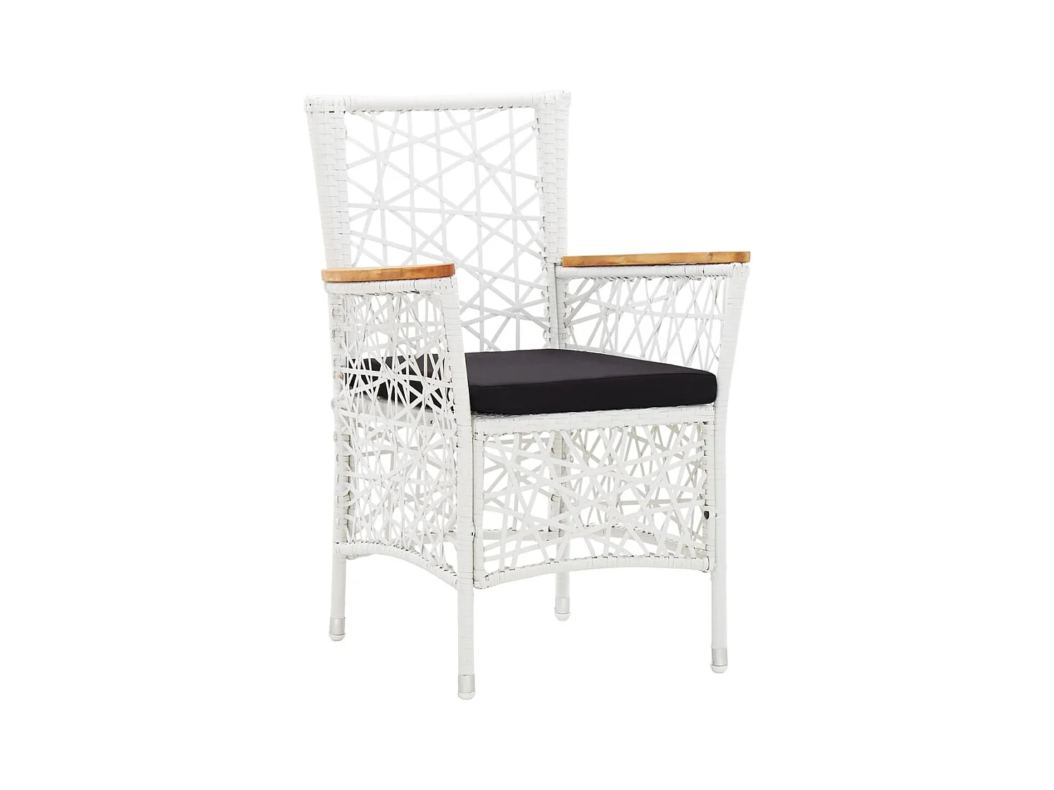 Varen  Salon de jardin 5 pcs résine tressée blanc