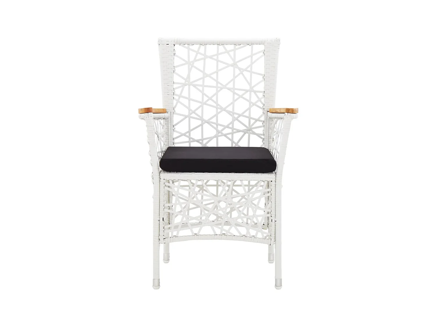 Varen  Salon de jardin 5 pcs résine tressée blanc