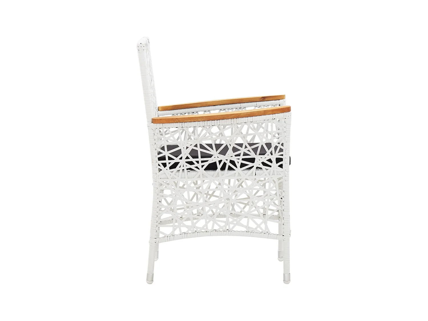 Varen  Salon de jardin 5 pcs résine tressée blanc