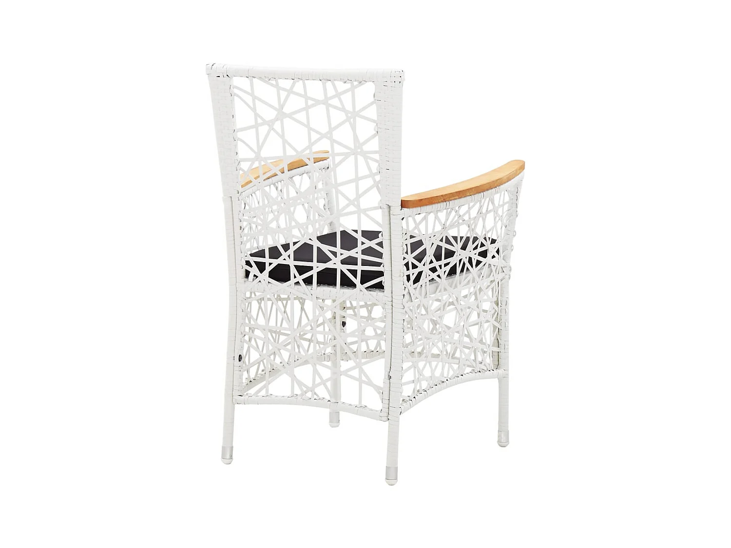 Varen  Salon de jardin 5 pcs résine tressée blanc