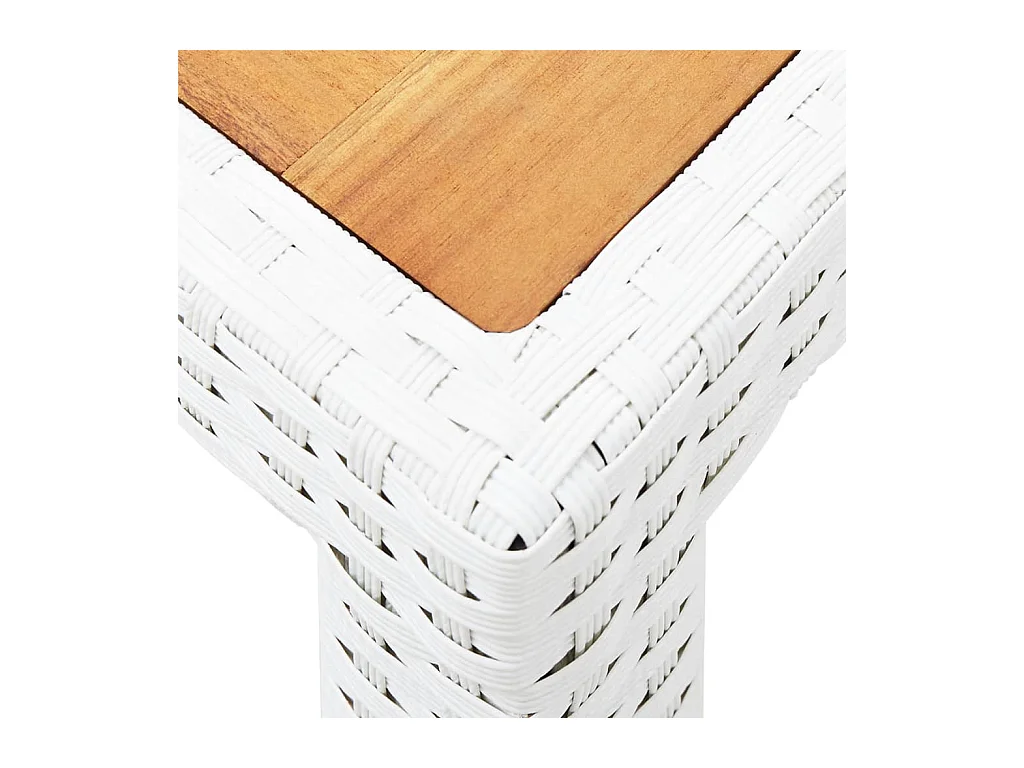 Varen  Salon de jardin 5 pcs résine tressée blanc