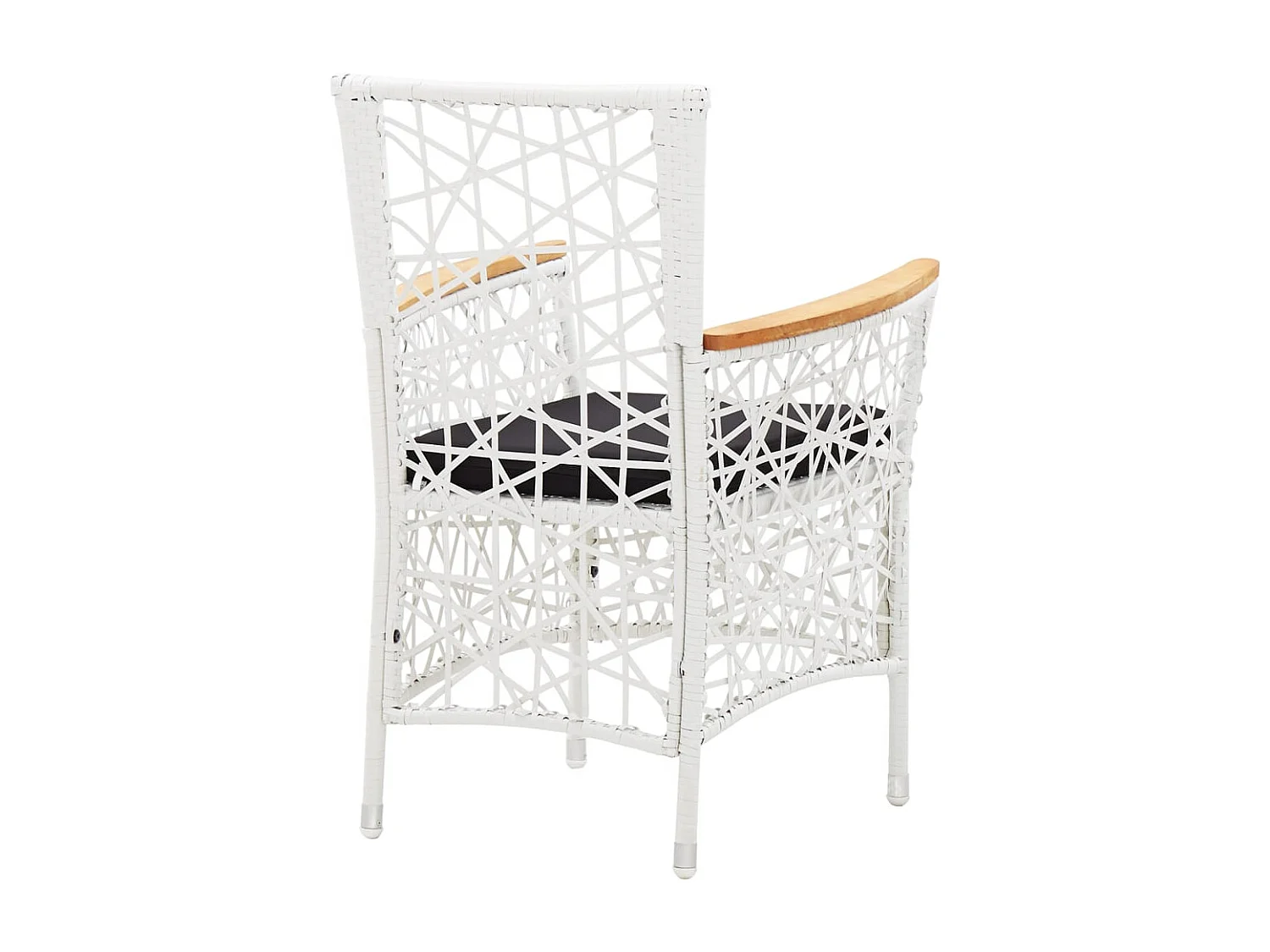 Varen  Salon de jardin 5 pcs résine tressée blanc