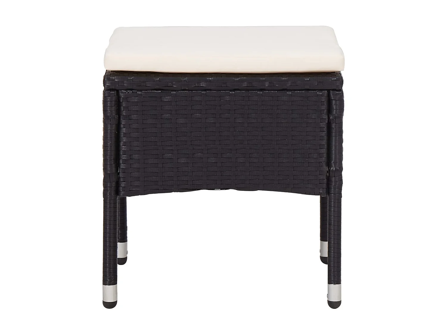 Sophie-Doriane  Mobilier d'extérieur 5 pcs Noir Résine tressée et bois d'acacia