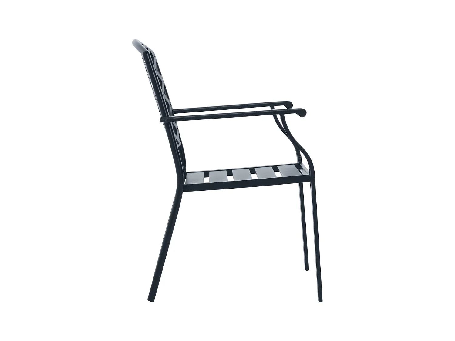 Yero  Ensemble de chaises de jardin empilables 5 pcs anthracite