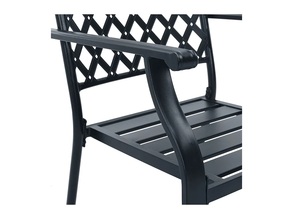 Yero  Ensemble de chaises de jardin empilables 5 pcs anthracite