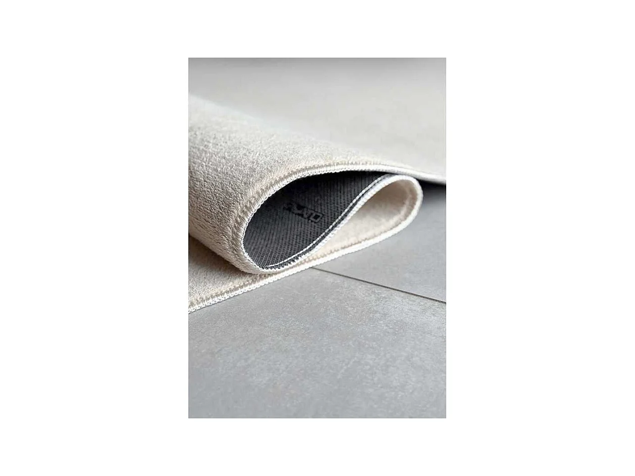 Tapis uni lavable en machine AVIGNON Crème 120*120