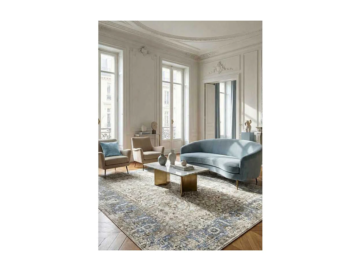 Tapis vintage - ORAN 333 Bleu 120*170