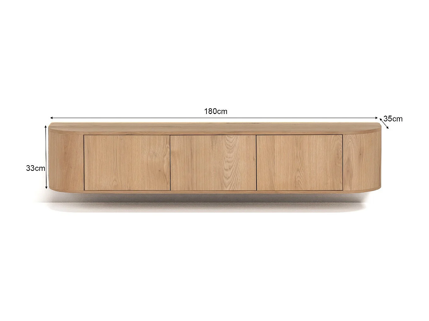 TV-Meubel Novero Zwevend - 35x180x33cm