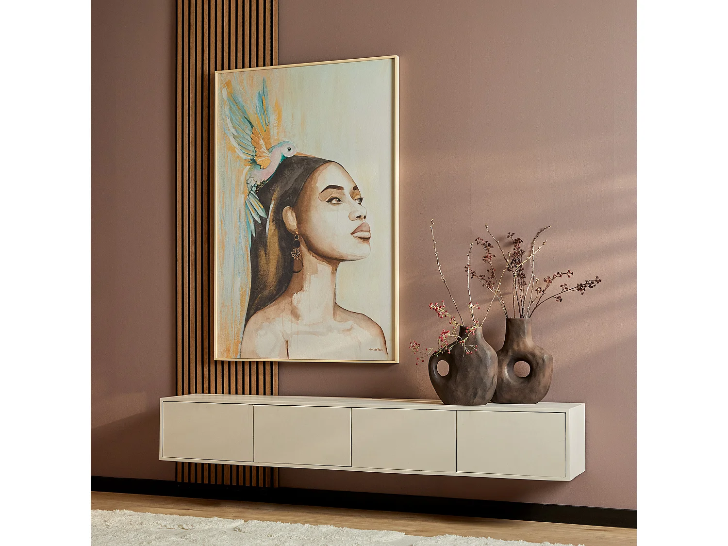 Tv meubel Vision - 30x200x35cm - Beige