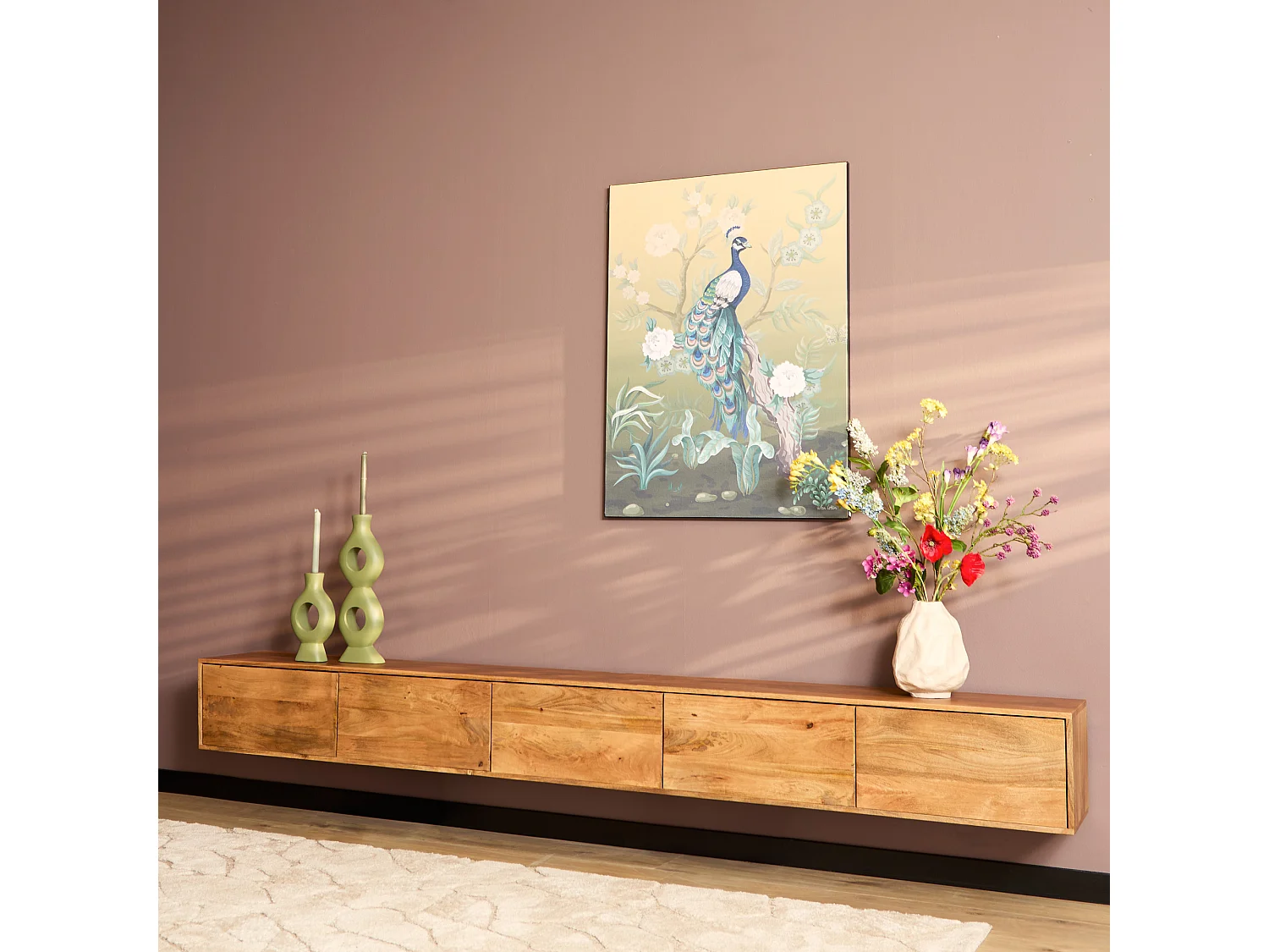 Tv meubel Vision - 30x280x35cm - Bruin